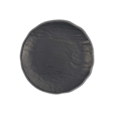 Round Plate Iwate Black Rock, Melamine, Ø 23 × 2 cm, Item No. 33278