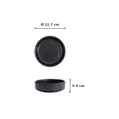 Teller Iwate Black, Melamin, Ø 12,7 × 4 cm, Art.-Nr. 33280