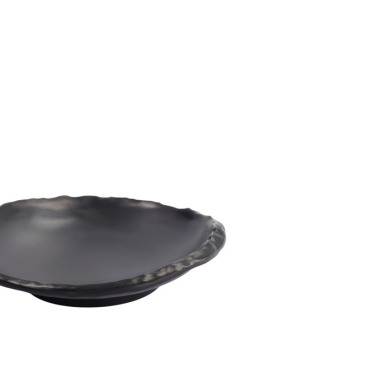 Plate Iwate Black, Melamine, Ø 18.5 × 4.5 cm, Item No. 33282