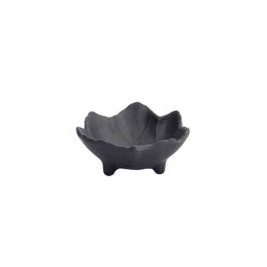 TDS, Sauce Bowl, Melamine Iwate Black, Leaf, 10x8x3cm 55ml, Item No. 33286