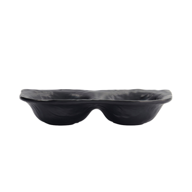 TDS, Sauce Bowl, Melamine Iwate Black, 2Pcs, 19.2x9.4x3.6cm 110ml, Item No. 33288