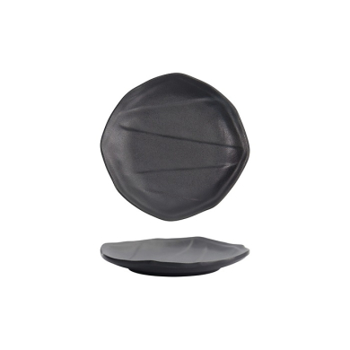 Tokyo Design Studio Plate Iwate Black, Melamine, Ø 15.7 × 2.3 cm
