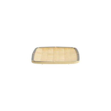 Square Plate, Bamboo, 15.2 × 15.2 × 2 cm, Item No. 33290