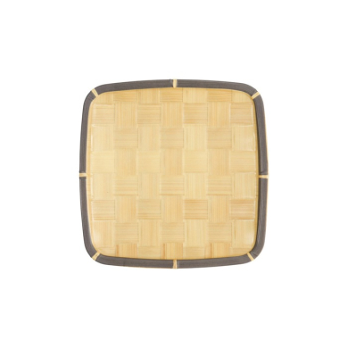 Square Plate, Bamboo, 19 × 19 × 2.6 cm, Item No. 33291