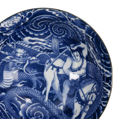 TDS, Schale, Yakuza, Dragon, Blau/Weiß, Ø 21x8,7cm 1300ml, Art.-Nr. 33338