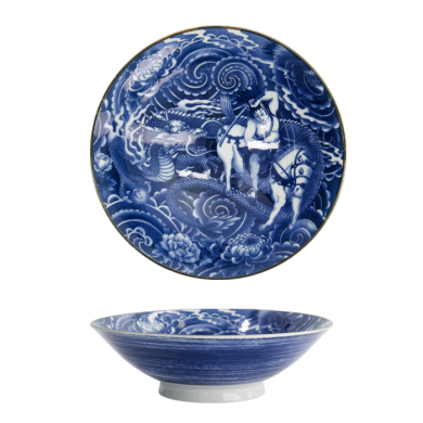 TDS, Schale, Yakuza, Dragon, Blau/Weiß, Ø 25,2x7,7cm 1600ml ,  Art.-Nr. 33342