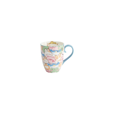 Mug Kawaii Animals Multicolour in Gift Box, Porcelain, Ø 8.5 × 10.2 cm, 380 ml, Item No. 33356