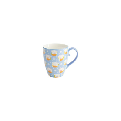 Mug Kawaii Lucky Cat Blue in Gift Box, Porcelain, Ø 8.5 × 10.2 cm, 380 ml, Item No. 33358