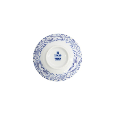 Tayo Bowl Kawaii Cat Neko Blue (Blue/White), Porcelain, Ø 14.9 × 6.7 cm, 500 ml, Item No. 33414