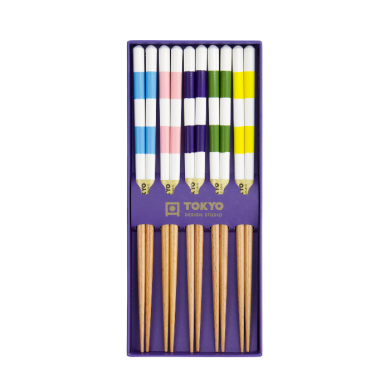 TDS, Chopstick Gift Set, Square, 5 pair, Item No. 33456