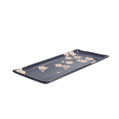 TDS, Teller, Sakura Rectangular, Navy, 28,5x12,5cm, Art.-Nr. 33490