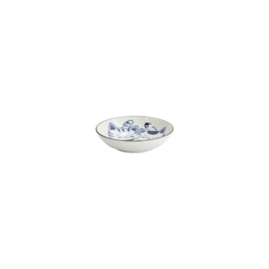 Schale Kawaii Cat Neko Weiß/Blau, Porzellan, Ø 10,2 × 2,5 cm, Art.-Nr. 33505