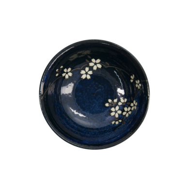 Ramen Bowl Cobalt Blue Sakura, Porcelain, Ø 20.5 × 8 cm, 1.2 l, Item No. 33516