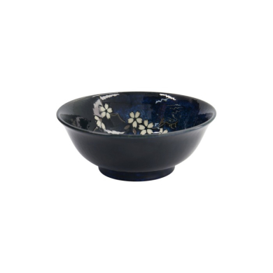 Ramen Bowl Cobalt Blue Sakura, Porcelain, Ø 20.5 × 8 cm, 1.2 l, Item No. 33516