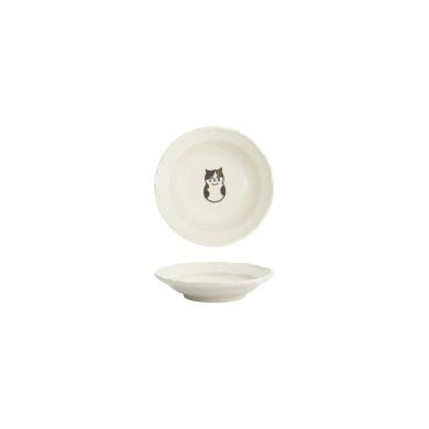 Tokyo Design Studio Saucenschale Kawaii Cat Braun/Weiß, Porzellan, Ø 10,2 × 2,3 cm