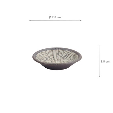 TDS, Saucenschale, Stripe, Braun, Ø 7,8x1,8 cm - Art Nr. 33551