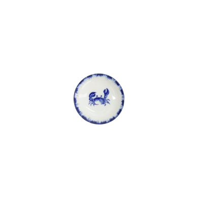 Saucenschale Crab Blau/Weiß, Porzellan, Ø 9 × 2 cm, Art.-Nr. 33558