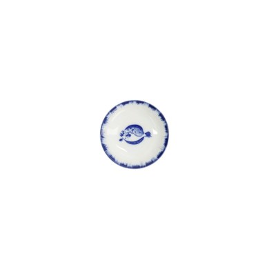 Saucenschale Flounder Blau/Weiß, Porzellan, Ø 9 × 2 cm, Art.-Nr. 33561