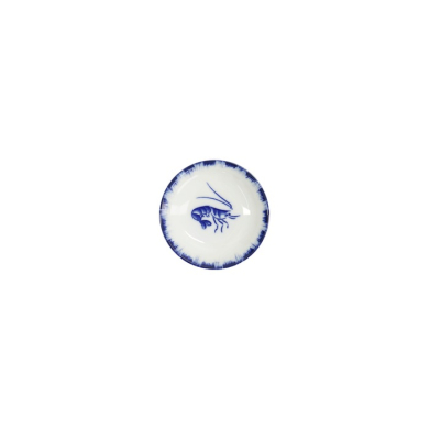Saucenschale Shrimp Blau/Weiß, Porzellan, Ø 9 × 2 cm, Art.-Nr. 33562