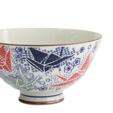TDS, Rice Bowl, Kawaii Origami Crane, Ø 11.5x6cm 300ml, Item No. 33590