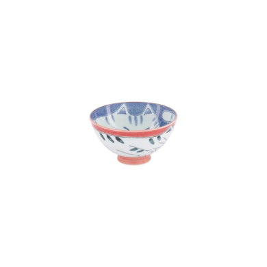 Schale Kawaii Cat Rot (Weiß/Rot), Porzellan, Ø 11,5 × 6 cm, 300 ml, Art.-Nr. 33593