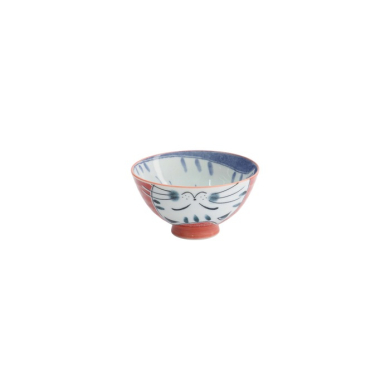 Schale Kawaii Cat Rot (Rot/Weiß), Porzellan, Ø 11,5 × 6 cm, 300 ml, Art.-Nr. 33595
