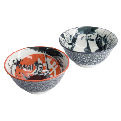 TDS, Tayo Schalen Geschenk-Set, Asakusa, 2Stk mit Essstäbchen, Ø 14,8x7 cm 550ml, Art.-Nr. 33604