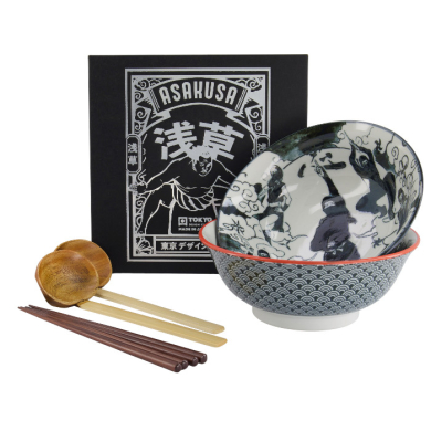 TDS, Ramen Bowl in Gift Box, Asakusa, 6pcs, Ø 20.5x8cm 1250ml, Item No. 33607