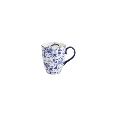 Mug Kawaii Blue Maneko Blue in Gift Box, Porcelain, Ø 8.5 × 10.2 cm, 380 ml, Item No. 33612