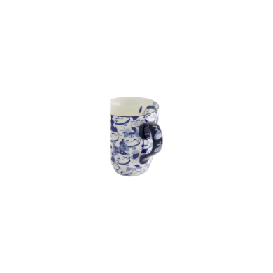 Mug Kawaii Blue Maneko Blue in Gift Box, Porcelain, Ø 8.5 × 10.2 cm, 380 ml, Item No. 33612