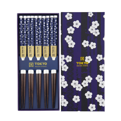 TDS, 5 Paar Essstäbchen Geschenkset, Blue Plum, Art.-Nr. 33639
