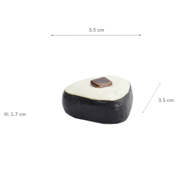 TDS, Kawaii Essstäbchenablage, Konbu Onigiri, 3,5x3,5x1,7cm, Art Nr. 33654
