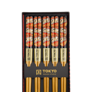 TDS, 5 Paar Essstäbchen-Geschenkset, Daruma, Art.-Nr. 33701