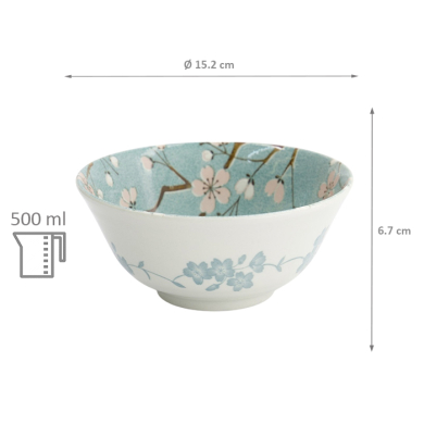 TDS, Tayo Bowl, Fujisakura, Ø 15.2x6.7cm 500ml , Item No. 33705