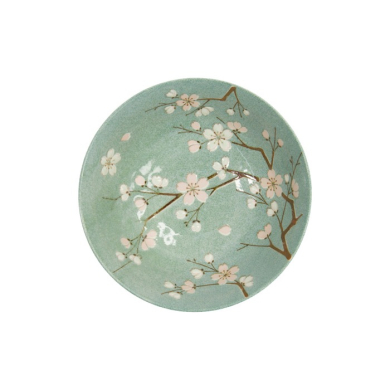 Ramen Bowl Fujisakura Green, Porcelain, Ø 21 × 7.8 cm, 1 l, Item No. 33706