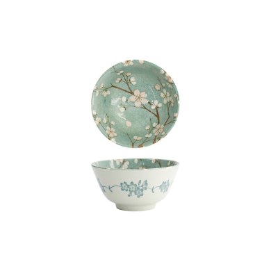 Tokyo Design Studio Schale Fujisakura Grün, Porzellan, Ø 12 × 6,4 cm, 300 ml