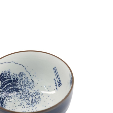 Tayo-Schale Hokusai Weiß/Blau, Porzellan, Ø 12,6 × 7 cm, 350 ml, Art.-Nr. 33729