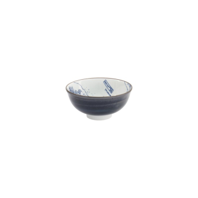 Reisschale Hokusai Weiß/Blau, Porzellan, Ø 11,8 × 5,5 cm, 300 ml, Art.-Nr. 33730