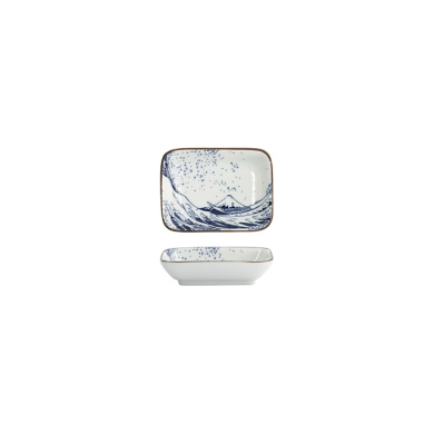 Tokyo Design Studio Saucenschale Hokusai Choku Weiß/Blau, Porzellan, 9,6 cm