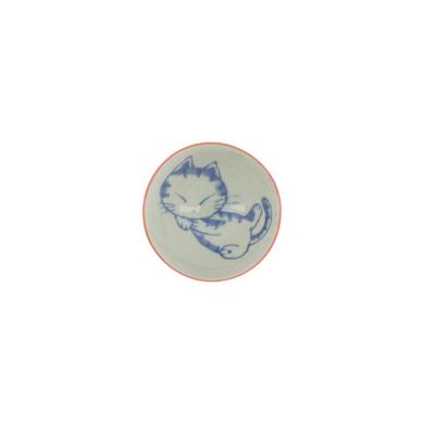 Reisschale Kawaii Sleeping Cat Rot, Porzellan, Ø 11,5 × 6 cm, 300 ml, Art.-Nr. 33765