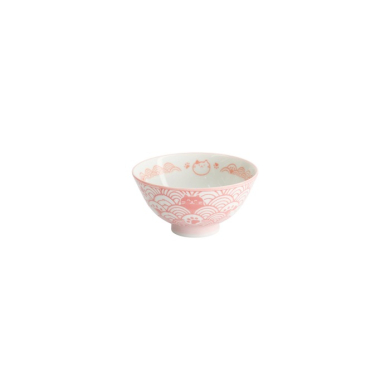 Reisschale Kawaii Anime Cat Rosa, Porzellan, Ø 11,3 × 5,8 cm, Art.-Nr. 33766