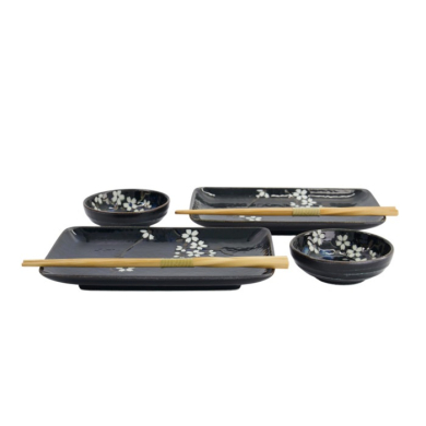 Sushi-Set Cobalt Blue Sakura, 6-tlg., Porzellan, Art.-Nr. 33821