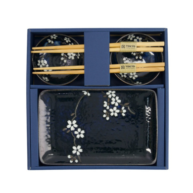 Sushi-Set Cobalt Blue Sakura, 6-tlg., Porzellan, Art.-Nr. 33821