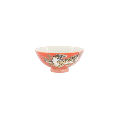 Bowl Kawaii Tiger Red, Porcelain, Ø 14.5 × 6.5 cm, 500 ml, Item No. 33830