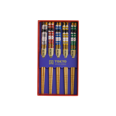 TDS, 5 Paar Kinder Essstäbchen, Geshenkset, Cats, Art.-Nr. 33838