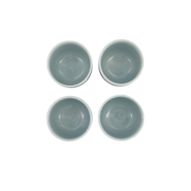 TDS, Teebecher Geschenk-Set, 4 Stücke, Blau/Weiß, Ø 6.5x7.5cm 160ml, Art.-Nr. 33844
