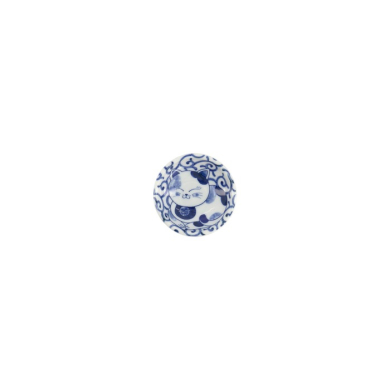 Saucenschale Kawaii Cat Neko Weiß/Blau, Porzellan, Ø 7,5 × 3 cm, Art.-Nr. 33852