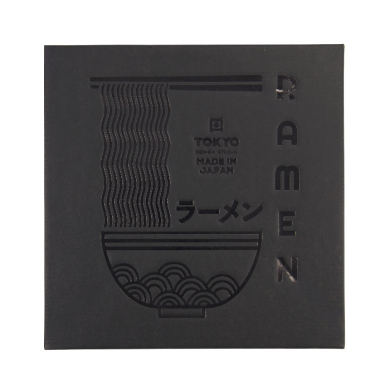 TDS, Ramen Bowl Giftset, Masamura Seikaiha, 6 Pcs, Black, Ø 21.5x9cm 1300ml, Item No. 33899