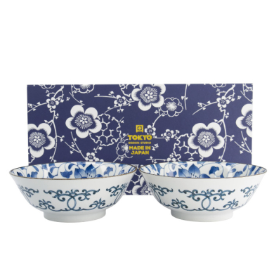 TDS, Ramen Bowl Gift Set, Blue, 2 pcs., Ø 19x7.5cm 1100ml, Item No. 33941