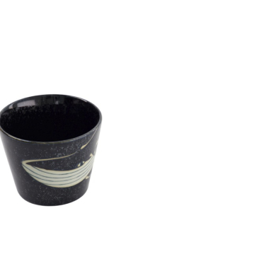 Soba-Tasse Kawaii Black Whale Schwarz, Porzellan, Ø 8,6 × 6,9 cm, 210 ml, Art.-Nr. 33945